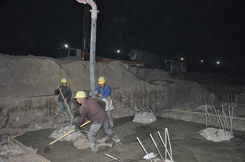 陜煤建設(shè)韓城分公司土建六項(xiàng)目部的“晝夜交響曲”