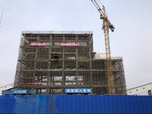 陜煤建設(shè)韓城分公司土建九項(xiàng)目部紅柳林選煤廠2#篩分破碎車間喜獲封頂