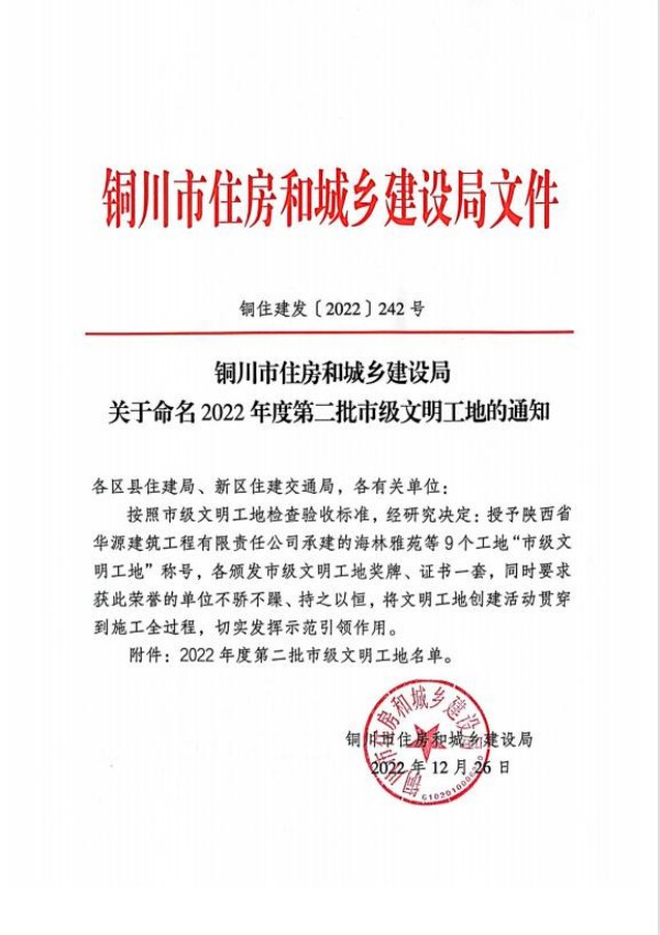 陜煤建設(shè)咸陽(yáng)分公司承建的銅川福利院項(xiàng)目榮獲“市級(jí)文明工地”稱號(hào)