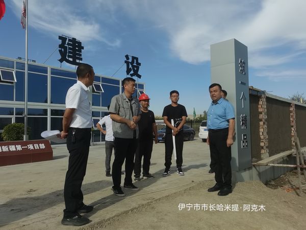 伊寧市委副書記、政府黨組書記、市長哈米提?阿克木蒞臨陜煤建設(shè)天工公司承建的煤炭儲運中心基地建設(shè)項目檢查指導(dǎo)工作