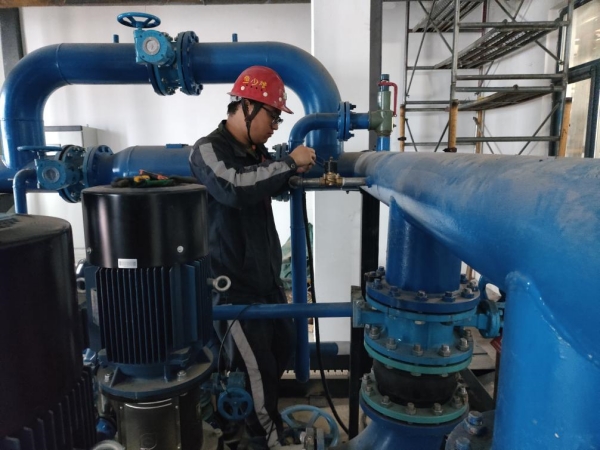 陜煤建設機電安裝公司提前5天完成換熱站設備安裝工程